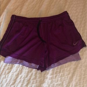 Nike dry-fit running shorts with built in spandex